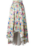 garbage print full skirt