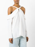 off-shoulder frill blouse