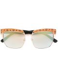logo square frame sunglasses