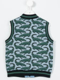 crocodile print gilet 