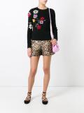 crochet flower appliqué jumper