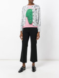 cactus sketch print cardigan
