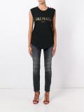 skinny stitched knee jeans