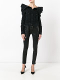 off-shoulder denim jacket