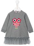 monster robot embroidered dress