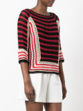 three-quarters sleeve knitted blouse