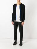 distressed zip cardigan 