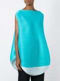 pleated round hem blouse