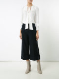stitched wide cuff culottes
