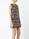 abstract embroidery mini dress