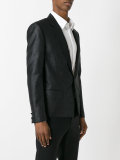 metallic notched lapel blazer