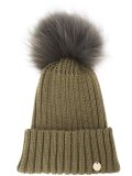 fur pom pom beanie 