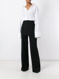 asymmetric overlay palazzo pants