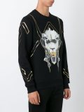 mask printed sweatshirt