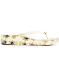 floral print flip flops