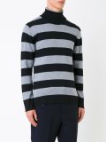 striped high neck jumper
