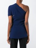zip accent blouse