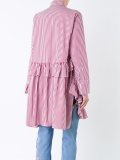 striped ruffle detail tunic top