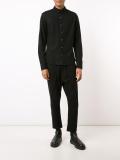 pinned collar shirt