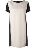 contrast panel T-shirt dress