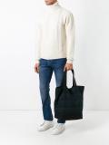 plaid print shopping bag