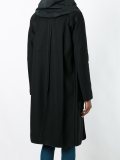 draped hooded coat