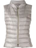 zipped puffer gilet