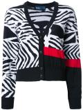 zebra print cardigan 