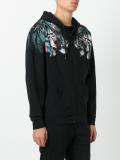 tiger print zipped hoodie