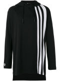 striped detail hoodie
