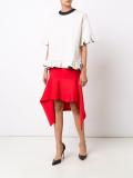 ruffled jacquard top