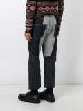 colour block loose fit jeans