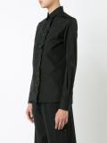 ruffle placket shirt
