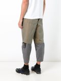 overlay detail straight leg trousers