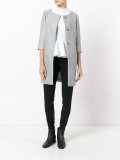 three-quarters sleeve midi coat