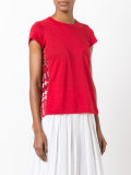 open back scarf print T-shirt
