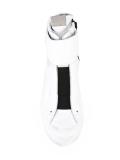 side zip hi-top sneakers