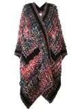 knitted boucle blanket coat