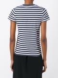 mouth print striped T-shirt 