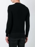 v neck fine knit jumper