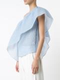 one-shoulder ruffle top