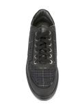 contrast panel lace-up sneakers