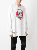 distressed skull sweatshirt