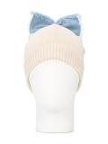 Denim Bow Detail套头帽