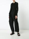curved leg trousers 
