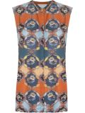 abstract print sleeveless shirt