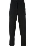 striped tapered trousers