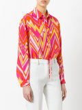 geometric print shirt