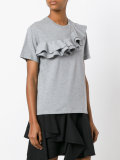 ruffle trim T-shirt
