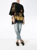 embroidered fringed poncho